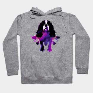 King Charles Spaniel English Toy Spaniel Watercolor Art Hoodie